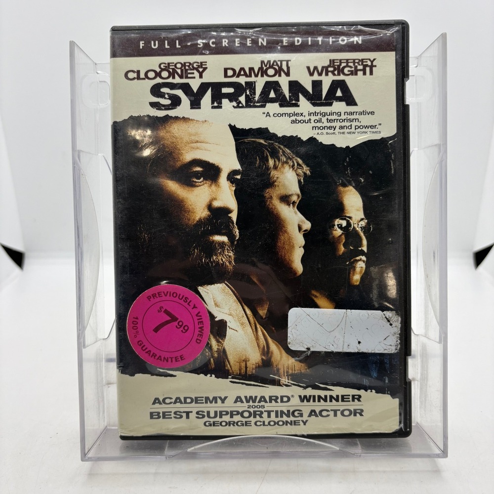 Syriana DVD George Clooney Matt Damon Full Screen Edition 2005 Warner Bros